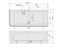 POLYSAN MARLENE CURVE R MONOLITH obdélníková vana 195x85x63cm, bílá (8)
