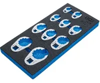 BGS Vložka do dílenského vozíku 1/3: sada plochých otevřených klíčů, 10 mm (3/8") / 12,5 mm ( (1)
