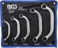 BGS Klíče očkové "C" profil, 5 dílů sada, 8x10 - 21x22 mm, 5 pcs. BGS Klíče očkové "C" profil, 5 dílů sada, 8x10 - 21x22 mm, 5 pcs.