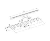 POLYSAN INDY podlahový žlab s nerezovým roštem, L-910, DN50 (5)