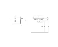 SAPHO THALIE 55 keramické umyvadlo nábytkové 55x37cm, bílá (6)