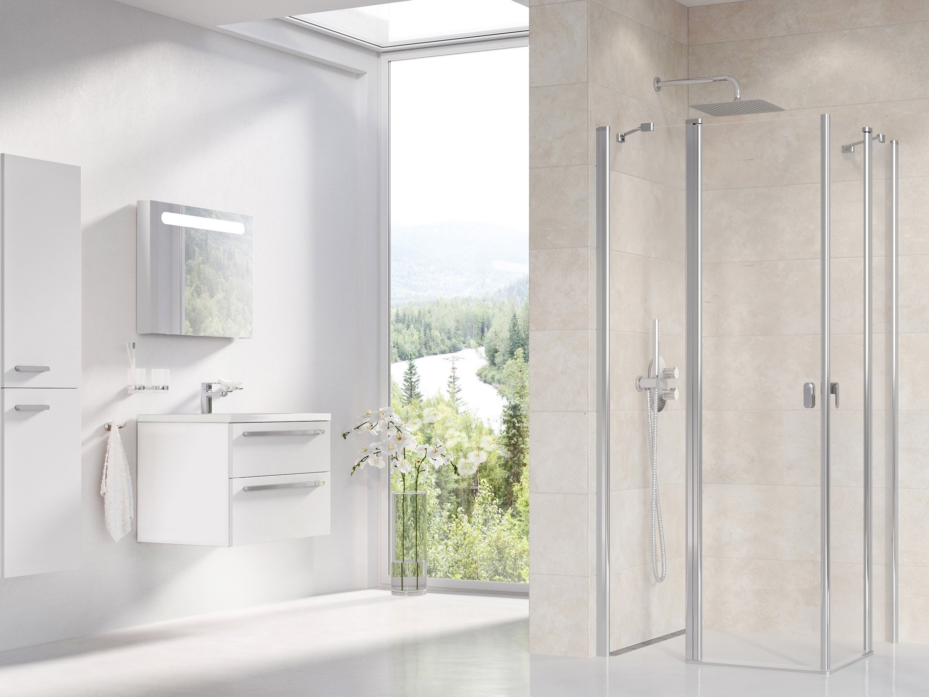 Ravak sprchové dveře crv2-120 bright alu+transparent