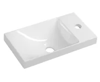 SAPHO AGOS umývátko, litý mramor, 40x22cm, levé/pravé, bílá SAPHO AGOS umývátko, litý mramor, 40x22cm, levé/pravé, bílá