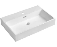 SAPHO AQUATIC umyvadlo, litý mramor, 70x46cm, bílá