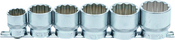 Bgs sada nástrčných dvanáctihranných hlavic, 12,5 mm (1/2"), 24 - 38 mm, 6dílná