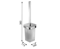 GEDY SAMOA WC štětka závěsná, mléčné sklo, chrom (7)