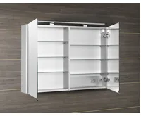 SAPHO MIRRÓ galerka s LED osvětlením, 100x70x16cm, bílá (6)