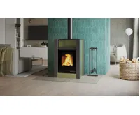 HS Flamingo Krbová kamna AQUAFLAM VARIO ® LEND 11kW olivová (teplovzdušná verze) (15)