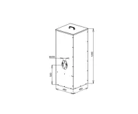 Atmos Nádrž na pelety 250 l - červená