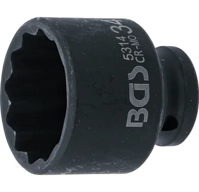 BGS Hlavice nástrčná, tvrzená, dvanáctihranná, 12,5 mm (1/2"), 34 mm - BGS 5314