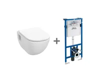 JIKA MIO Závěsný modulový set Rimless s viditelným uchycením + podomítkový modul , Bílá