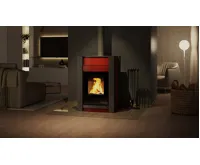 HS Flamingo Krbová kamna AQUAFLAM VARIO ® KALMAR 11kW červená teplovzdušná verze) (12)