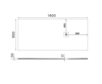 GELCO MITIA sprchová vanička z litého mramoru, obdélník 140x90cm, černá (4)