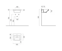GSI NORM keramické umývátko 42x34cm, bílá ExtraGlaze (6)