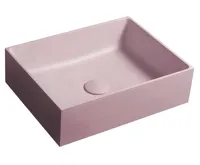 SAPHO FORMIGO betonové umyvadlo na desku, 47,5x36,5cm, růžová mat SAPHO FORMIGO betonové umyvadlo na desku, 47,5x36,5cm, růžová mat