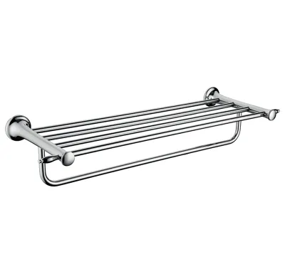 NOVASERVIS Velký držák ručníků se závěsem RETRO, chrom - ARE35