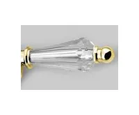 SAPHO KIRKÉ CRYSTAL stojánková umyvadlová baterie s výpustí, páčka krystal, zlato (1)