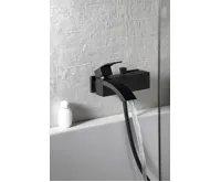 SAPHO GINKO nástěnná vanová baterie, černá mat (6)