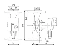 WILO Elektronické oběhové čerpadlo YONOS PICO1.0 40/1-8 - 220mm (1)