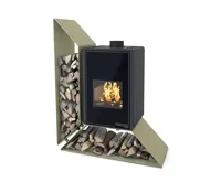 HS Flamingo Krbová kamna FLAMINGO DELUXE ® KAMPA levá, olivová HS Flamingo Krbová kamna FLAMINGO DELUXE ® KAMPA levá, olivová
