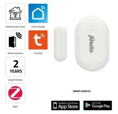 TUYA / SmartLife Okenní / dveřní kontaktní senzor, Smart Zigbee SMART-DOOR10