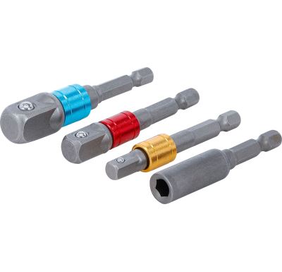BGS Sada adaptérů pro vrtačky, barevné, vnější šestihran 6,3 mm (1/4"), 6,3 mm (1/4"), 10 mm (