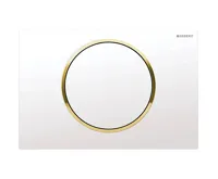 GEBERIT ovládací tlačítko Sigma10, pro splachování Start/Stop, plast bílá pozlacený GEBERIT ovládací tlačítko Sigma10, pro splachování Start/Stop, plast bílá pozlacený