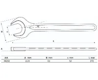 BGS Klíč plochý 32,0 mm, jednostranný (1)
