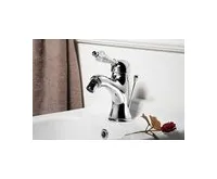 SAPHO KIRKÉ CRYSTAL stojánková bidetová baterie s výpustí, páčka krystal, chrom (1)