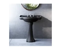 KERASAN RETRO universální keramický sloup k umyvadlům 56,69,73cm, černá mat (1)