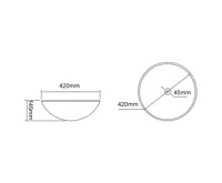 SAPHO TELICA skleněné umyvadlo na desku Ø 42cm, černá mat (7)