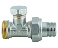 Šroubení radiátorové přímé DN 15 - 1/2&quot; x 3/4&quot; EK regulační