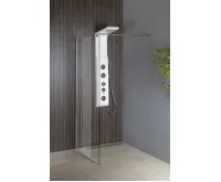 AQUALINE WALK-IN zástěna jednodílná k instalaci na zeď, 1000x1900 mm, sklo čiré (3)