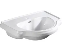 KERASAN RETRO keramické umyvadlo zápustné, 62x45,5cm, bílá