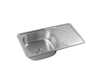 AQUALINE Nerezový vestavný dřez s odkapem 76x18x42cm (1)