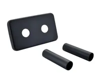 SAPHO Krycí rozeta obdélníková k připojení TWIN, černá mat