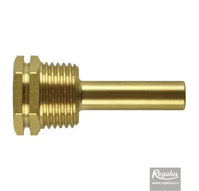 REGULUS Jímka pro 1 čidlo, 7 x 9 x 45 mm, 1/2", mosaz