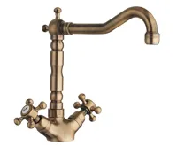 SAPHO ANTEA stojánková dřezová baterie s retro hubicí, bronz