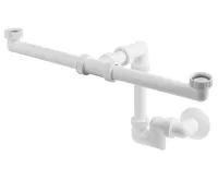 BRUCKNER Umyvadlový sifon pro dvojumyvadlo, 5/4&quot;, DN40, bílá