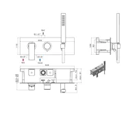 SAPHO DIMY podomítková sprchová baterie s ruční sprchou, 2 výstupy, chrom (3)