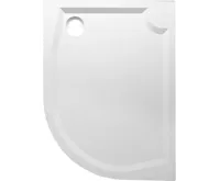 GELCO RIVA sprchová vanička z litého mramoru, čtvrtkruh 100x80cm, levá, bílá (3)