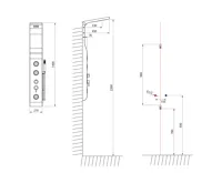 AQUALINE YUKI sprchový panel 210x1400mm, bílá mat (10)