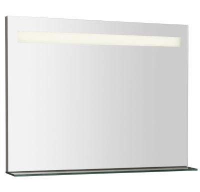 SAPHO BRETO zrcadlo s LED osvětlením a policí 800x608mm