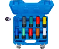 BGS Sada nástrčných hlavic ,  12,5 mm (1/2") ,  15–24 mm a speciální šrouby pro kola ,  10díln (3)