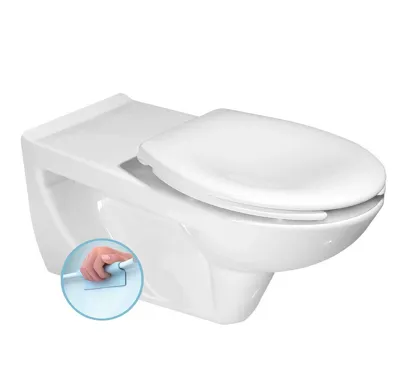 SAPHO HANDICAP závěsná WC mísa, prodloužená, Rimless, 37,5x73cm, bílá