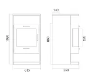 HS Flamingo Invicta VOLUSPA šedá 6189-00 Krbová kamna (1)