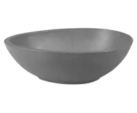 SAPHO PUNC betonové umyvadlo na desku, včetně výpusti, 53x39cm, černý granit (3)