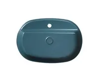 ISVEA INFINITY OVAL keramické umyvadlo na desku, 60x40cm, zelená petrol (1)