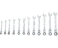 BGS Klíče očkoploché 8,0 - 19,0 mm, ráčnové, kloubové, 12 dílů (2)