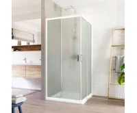 LIMA Sprchový kout, čtverec, 90 cm, bílý ALU, sklo Point LIMA Sprchový kout, čtverec, 90 cm, bílý ALU, sklo Point